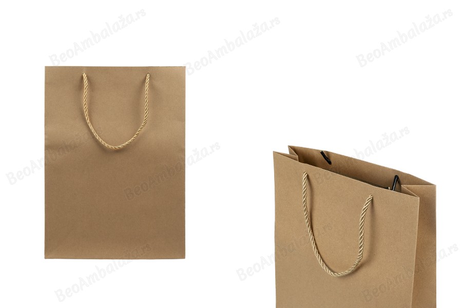 Papirna braon poklon kesa sa uvijenom ručkom 240x80x330mm - 12 kom-slika_proizvoda