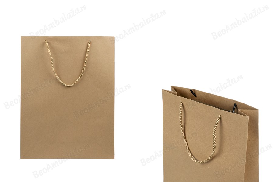 Papirna braon poklon kesa sa uvijenom ručkom 280x100x370mm - 12 kom-slika_proizvoda