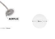 Dvostruko lepljive nalepnice za fitilje za sveće 15mm (akrilni materijal) - 56 kom-dimenzije_slike