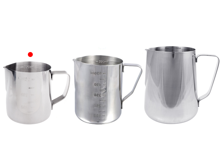 Posuda od nerđajućeg čelika (Inox) sa menzurom i drškom 350mL-grupa_slika