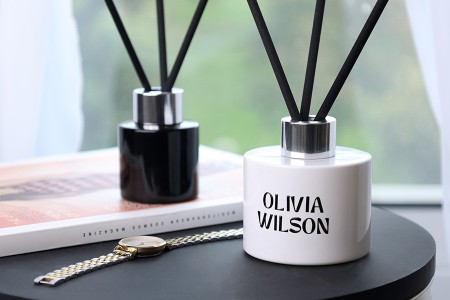 Cilindrična staklena flašica 100mL bele boje, idealna za osveživač prostora PP28-grupa_slika