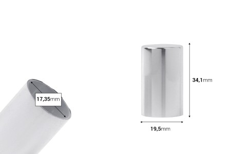Aluminijumski srebrni zatvarač za sprej za Crimp bočice-dimenzije_slike