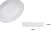Beli plastični zatvarač za PET kutijicu-dimenzije_slike