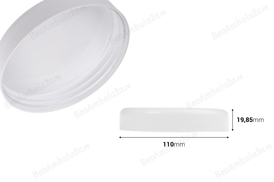 Beli plastični zatvarač za PET kutijicu-dimenzije_slike