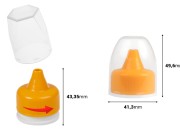 Plastični zatvarač za flaše za kečap i senf sa plastičnim poklopcem-dimenzije_slike