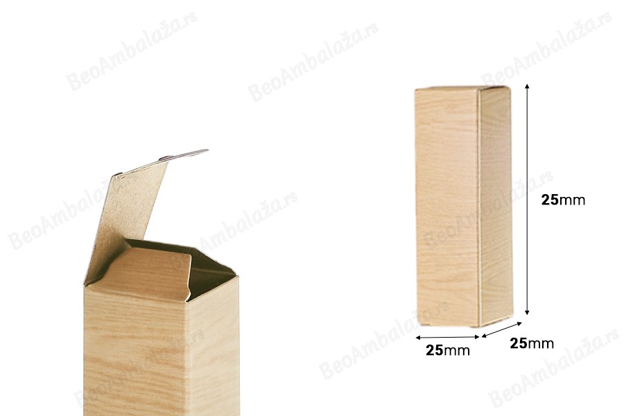 Kartonska kutija 25x25x87mm u dezenu drveta - 50 kom-dimenzije_slike