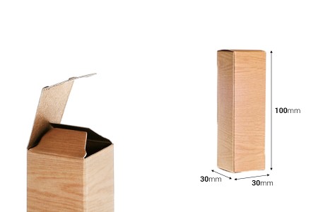 Kartonska kutija 30x30x100mm, u dezenu drveta - 50 kom-dimenzije_slike