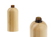 Staklena bočica za etarska ulja 100 mL sa PP18 grlom i presvlakom od bambusa-slika_proizvoda