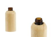 Staklena bočica za etarska ulja 30 mL sa PP18 grlom i presvlakom od bambusa-slika_proizvoda