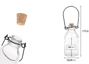 Staklena flašica sa metalnom drškom i pampurom 100mL-dimenzije_slike