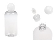 Plastična (PET) providna flašica 500 mL sa belim okruglim zatvaračem i čepom-slika_proizvoda
