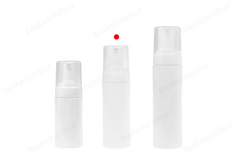 Plastična (PET) bela bočica od 150 mL sa belom pumpicom za penu i poklopcem-grupa_slika