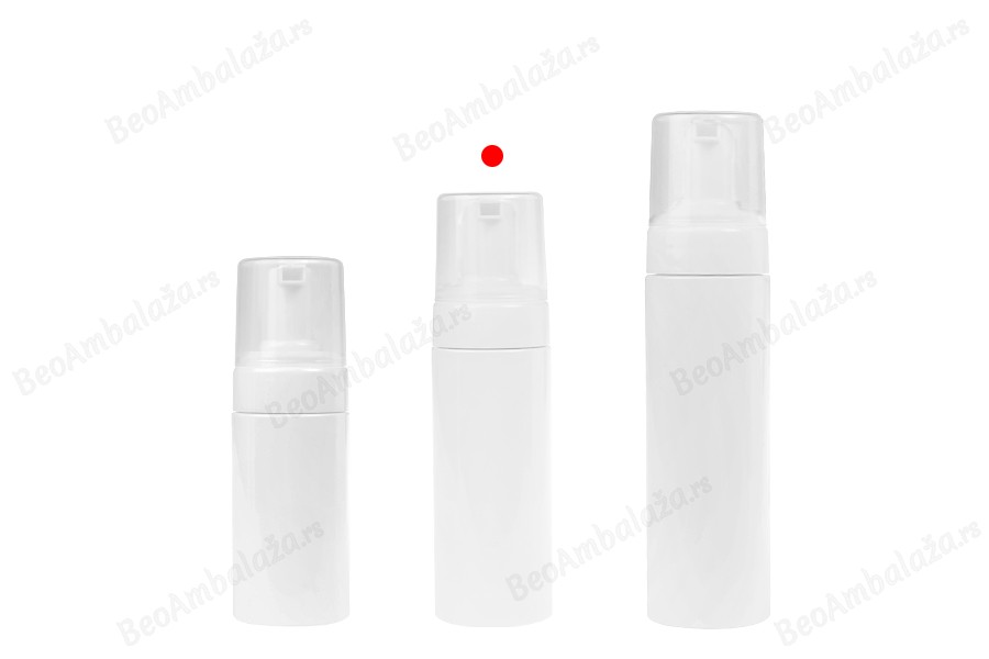 Plastična (PET) bela bočica od 150 mL sa belom pumpicom za penu i poklopcem-grupa_slika