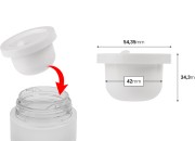 Zamenska unutrašnja bela teglica sa plastičnom zaptivkom za šifru 23-2656-dimenzije_slike