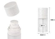Airless dopunjiva bočica od 15 mL, sa pumpicom za kremu i peskiranim spoljnim staklenim kućištem-dimenzije_slike