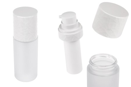 Airless dopunjiva bočica od 30 mL, sa pumpicom za kremu i peskiranim spoljnim staklenim kućištem-slika_proizvoda