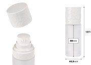 Airless dopunjiva bočica od 30 mL, sa pumpicom za kremu i peskiranim spoljnim staklenim kućištem-dimenzije_slike