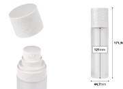 Airless dopunjiva bočica od 50 mL, sa pumpicom za kremu i peskiranim spoljnim staklenim kućištem-dimenzije_slike