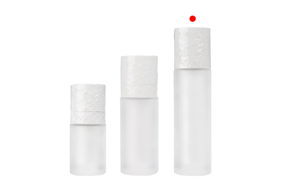 Airless dopunjiva bočica od 50 mL, sa pumpicom za kremu i peskiranim spoljnim staklenim kućištem-grupa_slika