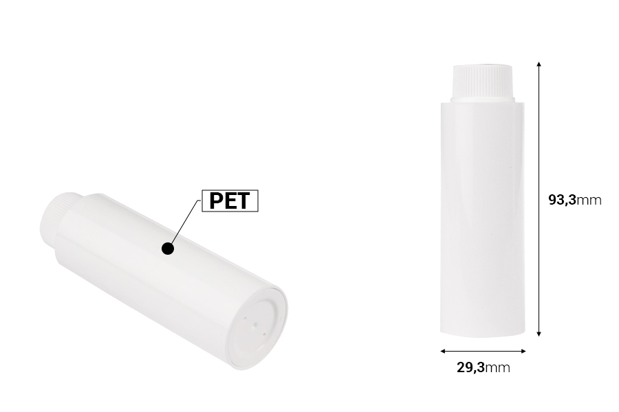 Zamenska unutrašnja bela bočica sa belim zatvaračem za šifru 23-2651-dimenzije_slike