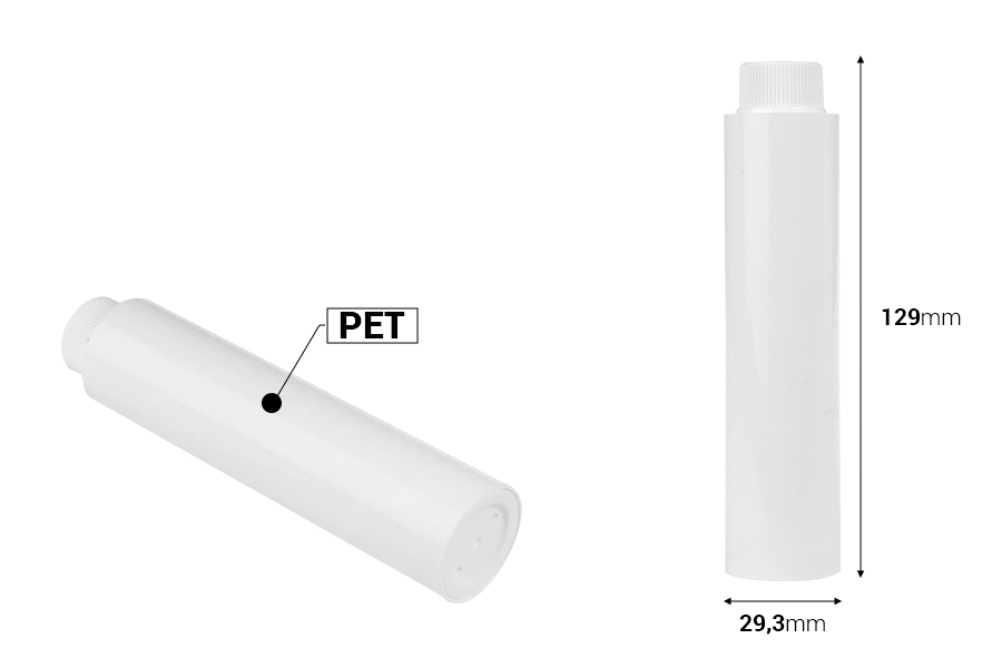 Zamenska unutrašnja bela bočica sa belim zatvaračem za šifru 23-2652-dimenzije_slike