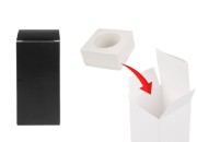 Bela mat papirna kutija za pakovanje 50x50x110 mm sa unutrašnjim držačem od pene za bočice esencijalnog ulja 30mL - 20 kom-slika_proizvoda