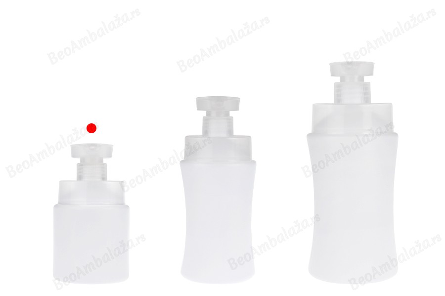 Plastična (HDPE) bela bočica od 200 mL sa sigurnosnom pumpicom-grupa_slika