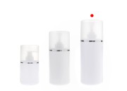 Plastična (HDPE) bela boca od 500 mL sa pumpicom za kremu i providnim poklopcem sa srebrnom linijom-grupa_slika