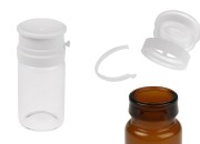 Staklena bočica od 15mL u providnoj ili karamel boji, sa belim sigurnosnim poklopcem (PP24) za lekove i homeopatske proizvode-slika_proizvoda