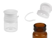 Staklena bočica od 5mL u providnoj ili karamel boji, sa belim sigurnosnim poklopcem (PP24) za lekove i homeopatske proizvode-slika_proizvoda