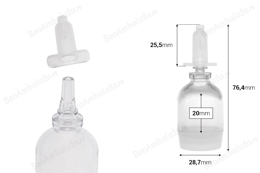 Providna bočica 10mL za jednokratnu upotrebu sa poklopcem-dimenzije_slike