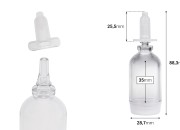 Providna bočica 15mL za jednokratnu upotrebu sa poklopcem-dimenzije_slike