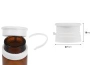 Plastični sigurnosni poklopac (PP24) u beloj boji za lekove i homeopatske proizvode-dimenzije_slike