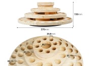 Drveni stalak sa rotirajućim postoljem za bočice esencijalnog ulja - 4 nivoa-dimenzije_slike