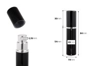 Staklena flašica 5mL sa sprejom za parfem, u aluminijumskoj tubici - 5 kom-dimenzije_slike