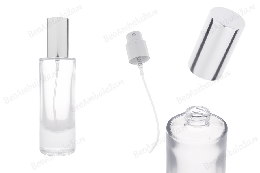 Providna bočica za parfeme 30mL sa srebrnim sprejom i aluminijumskim poklopcem-slika_proizvoda