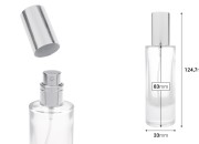 Providna bočica za parfeme 30mL sa srebrnim sprejom i aluminijumskim poklopcem-dimenzije_slike