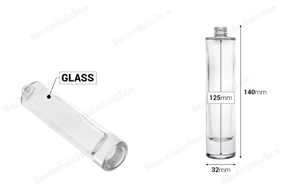 Cilindrična staklena bočica za parfem 50mL, 15/400-dimenzije_slike