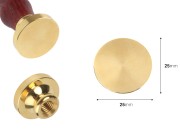 Žig za vosak prečnika 25mm, bez logotipa-dimenzije_slike