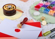 Voštani pečat prečnika 25mm u različitim Božićnim dezenima-grupa_slika