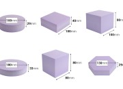 Penasti geometrijski oblici - rekviziti za fotografije (6 kom/set) u raznim bojama-dimenzije_slike