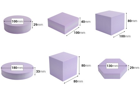 Penasti geometrijski oblici - rekviziti za fotografije (6 kom/set) u raznim bojama-dimenzije_slike