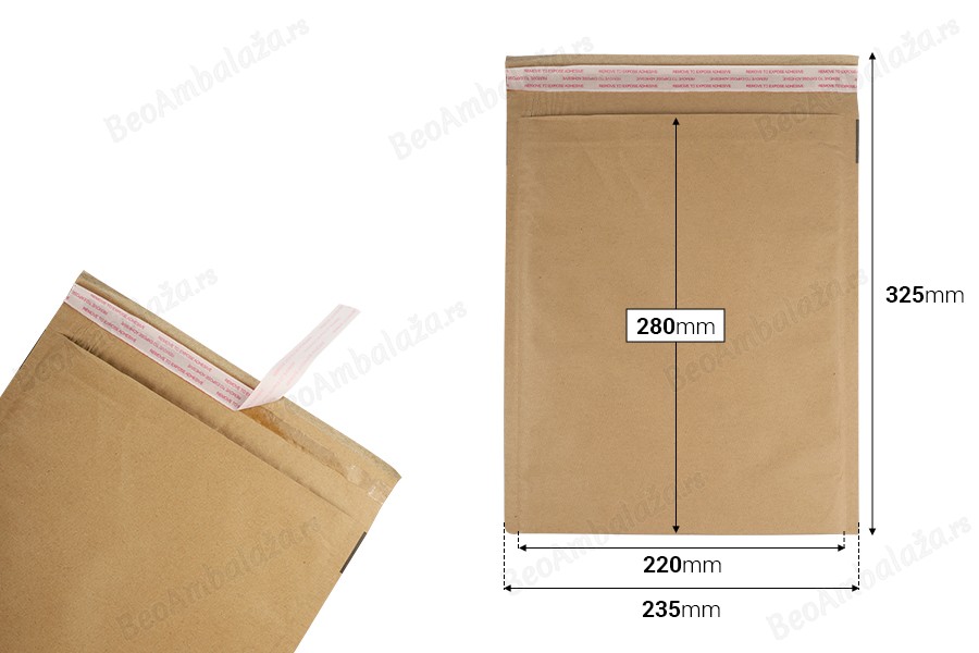 Koverta 235x280 mm sa unutrašnjim papirnim ojačanjem i samolepljivim zatvaranjem-dimenzije_slike