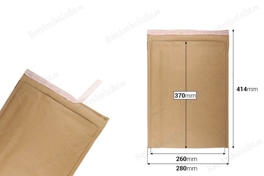 Koverta 285x370 mm sa unutrašnjim papirnim ojačanjem i samolepljivim zatvaranjem-dimenzije_slike
