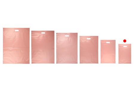 Kurirske vodootporne PE transportne kese 260x330 mm roze boje, sa samolepljivim zatvaranjem i ručkom - 100 kom-grupa_slika