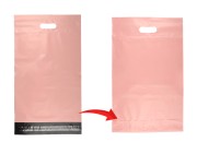Kurirske vodootporne PE transportne kese 300x400 mm roze boje, sa samolepljivim zatvaranjem i ručkom - 100 kom Kurirske vodootporne PE transportne kese 300x400 mm roze boje, sa samolepljivim zatvaranjem i ručkom - 100 kom