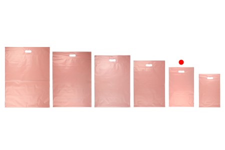 Kurirske vodootporne PE transportne kese 300x400 mm roze boje, sa samolepljivim zatvaranjem i ručkom - 100 kom-grupa_slika