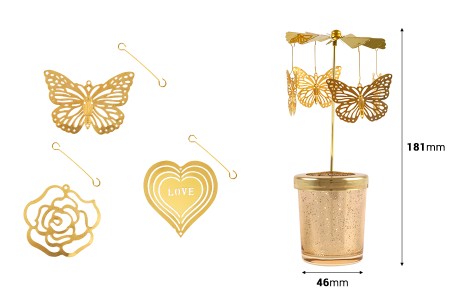 Dekorativni karusel za svećice sa svećnjakom u više oblika-dimenzije_slike