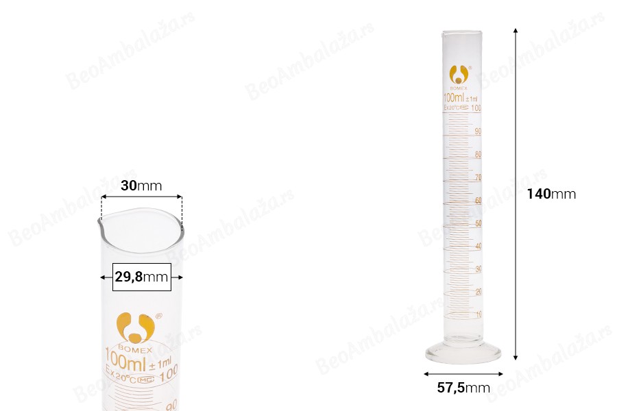 Staklena menzura 100mL-dimenzije_slike