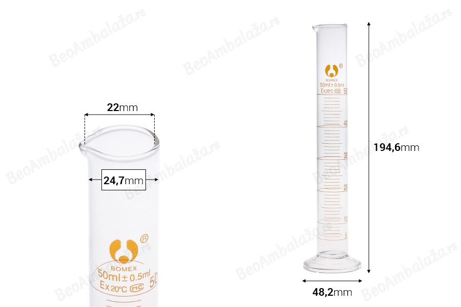 Staklena menzura 50mL-dimenzije_slike